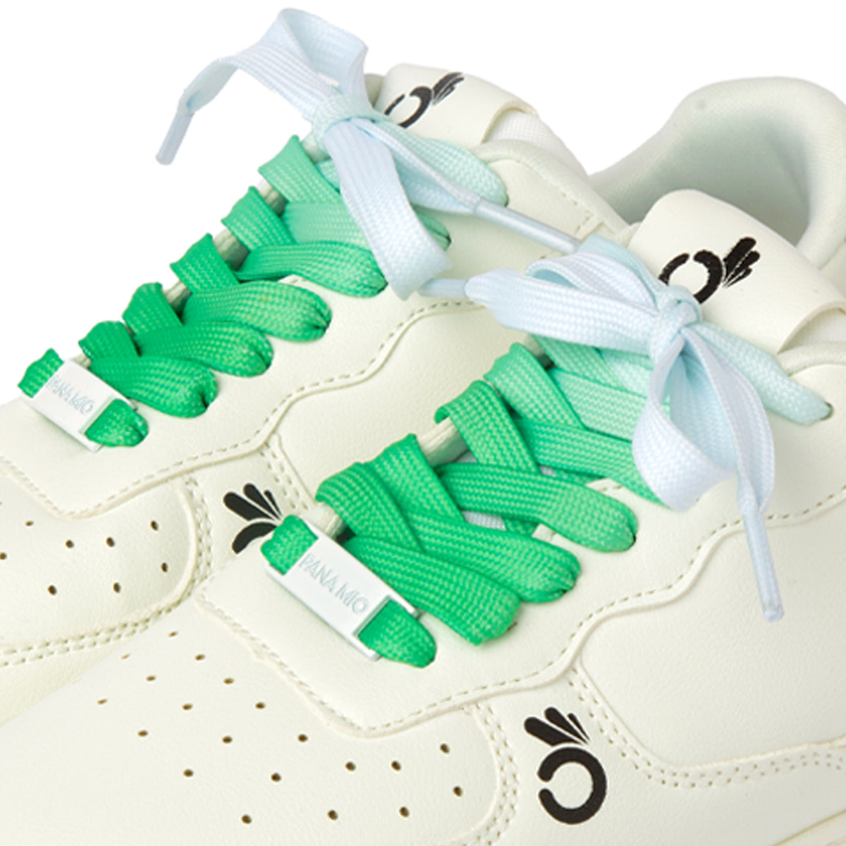 Laces White to Green