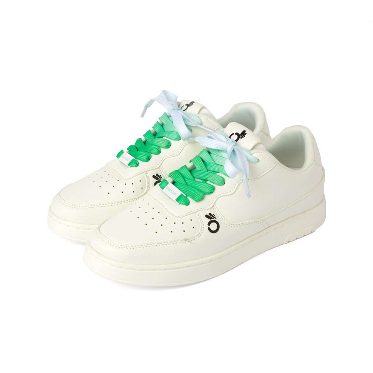 Laces White to Green