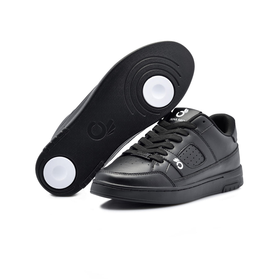 Black Low Leather