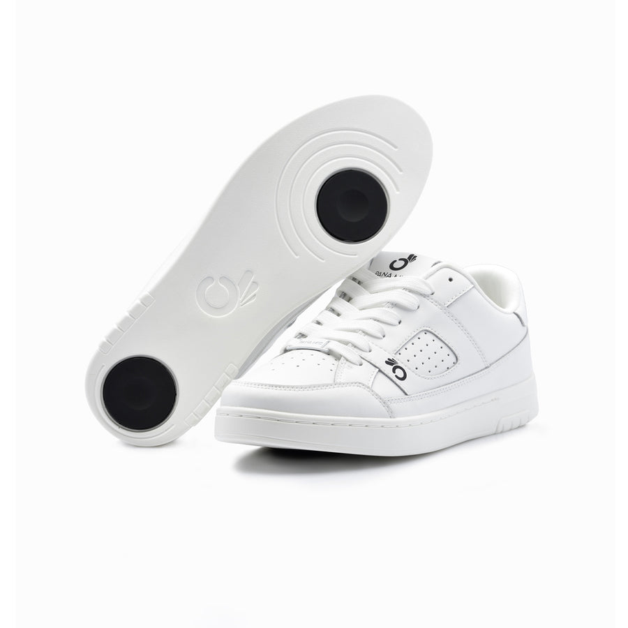 White Low Leather