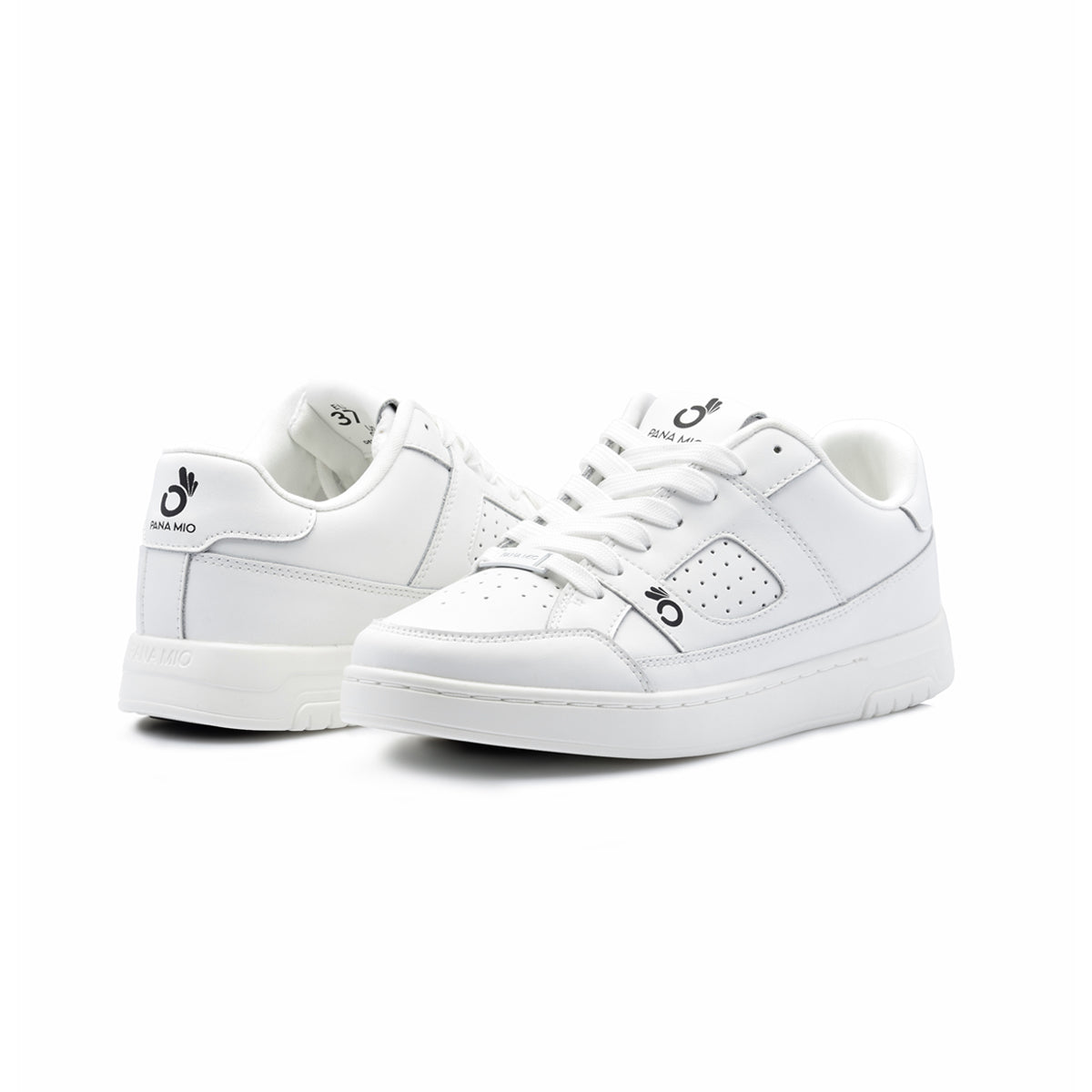 White Low Leather