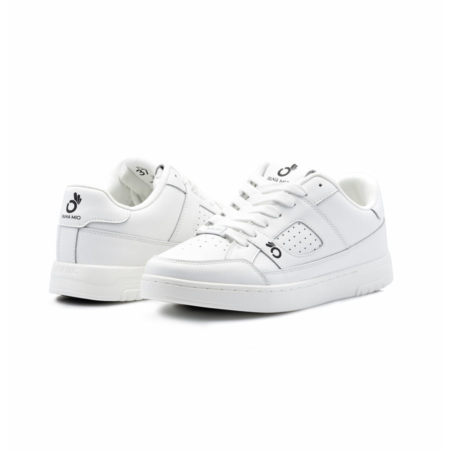 White Low Leather