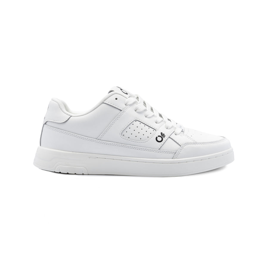 White Low Leather