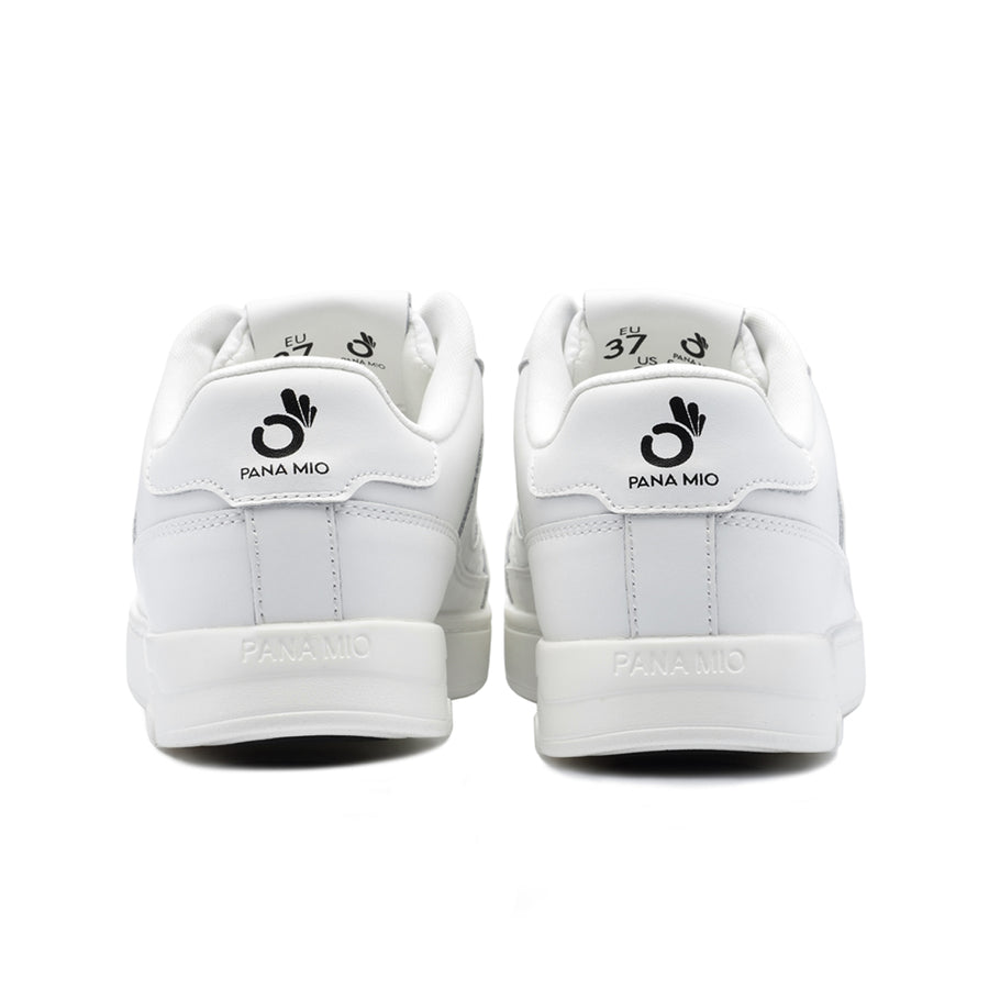 White Low Leather